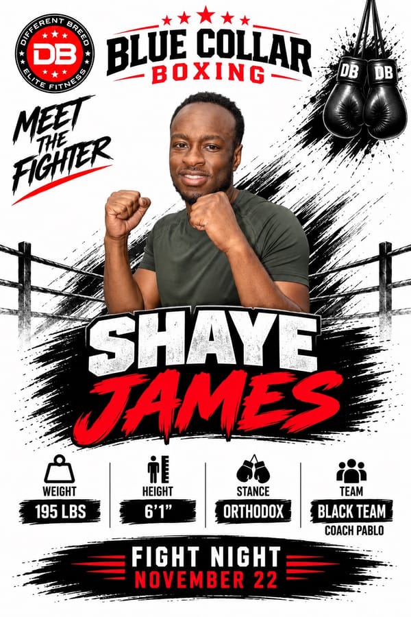 Shaye James, Meet the Fighter card