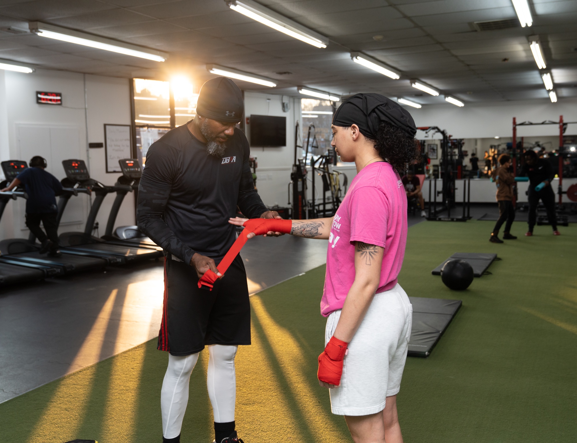 class grid · women lace up too: boxing, sparring, fitness